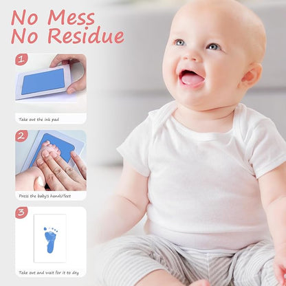 Inkless Baby Hand and Footprint Kit,Clean Touch Ink Pad for Baby Footprint Kit,No Mess Dog Paw Print Kit,DIY Footprint Ink for Baby Keepsake Gifts for Boys and Girls