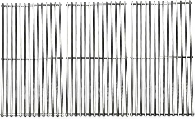 19-1/4" Stainless Steel 3pack Grates Replacement Parts for Jenn Air 720-0337,720-0512,Kirkland 720-0193 720-0432,720-0025, 720-0108 Charmglow 720-0234,720-0396 Ducane, Brinkmann 810-8501-S Gas Grill