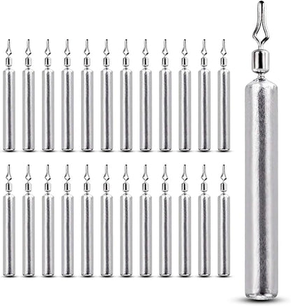 AMYSPORTS Drop Shot Weights Fishing Lead Drop Saltwater Fishing Weight Freshwater Drift Sinker Fishing Weight Bass Rig Cylinder Removable Catfishing