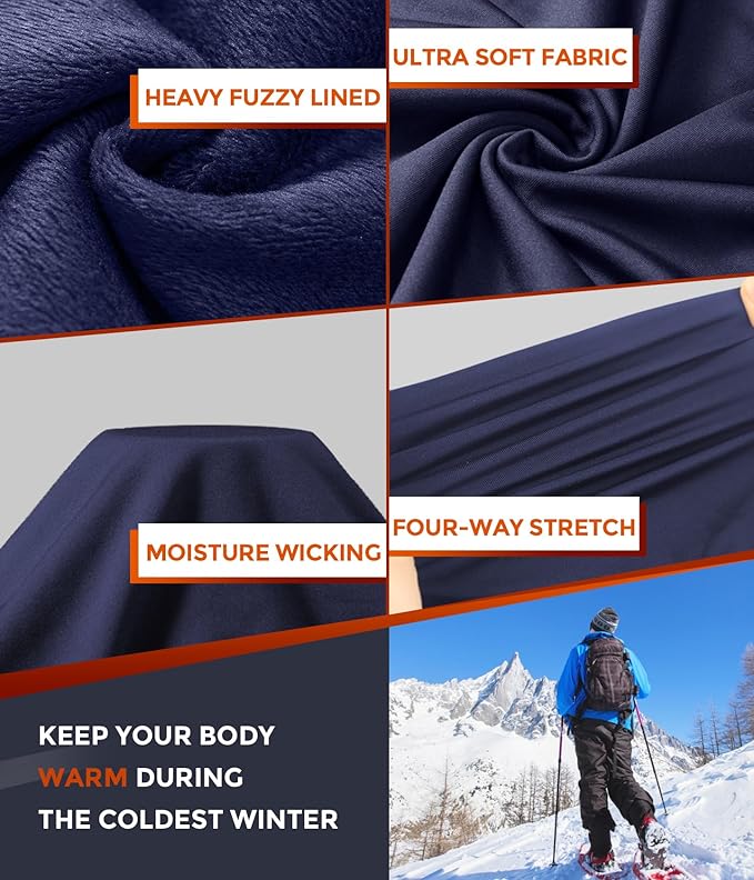 CL convallaria Thermal Underwear Long Johns Set Mens Winter Gift Hunting Gear Sport Base Layer Bottom Top