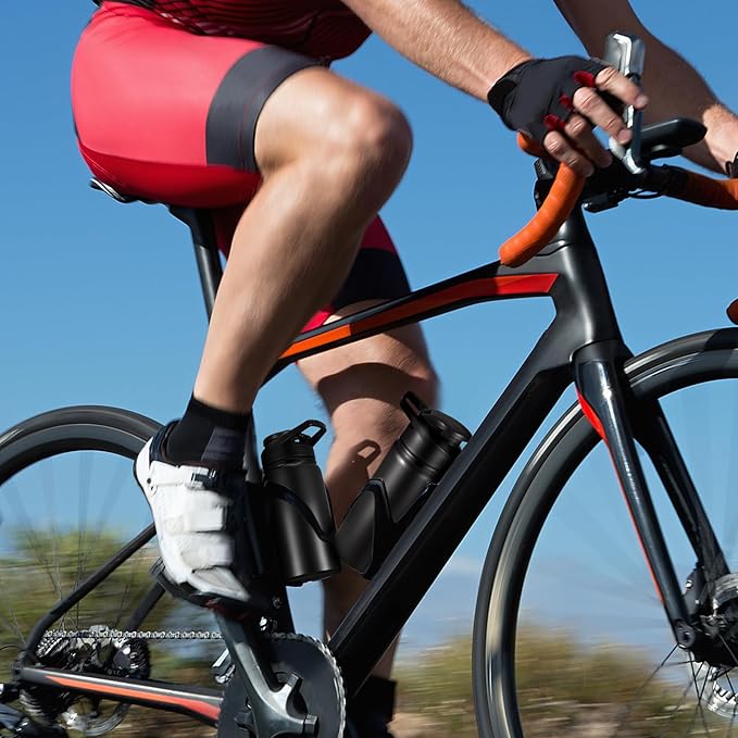 Mimorou 10 Pieces 13.5oz Reusable Aluminum Water Bottles Bulk Multicolor Outdoor Sports Water Bottles for Travel, Gym, Hiking, Cycling, Camping, Fishing, Snap Lid (Black)