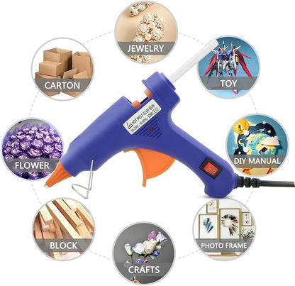 Hot Glue Gun Kit, Mini Hot Melt Glue Gun for Crafts with 30 Glue Sticks and Carry Case, Hot Mini Glue Guns for Craft, School DIY Arts, and Home Repair, SY01