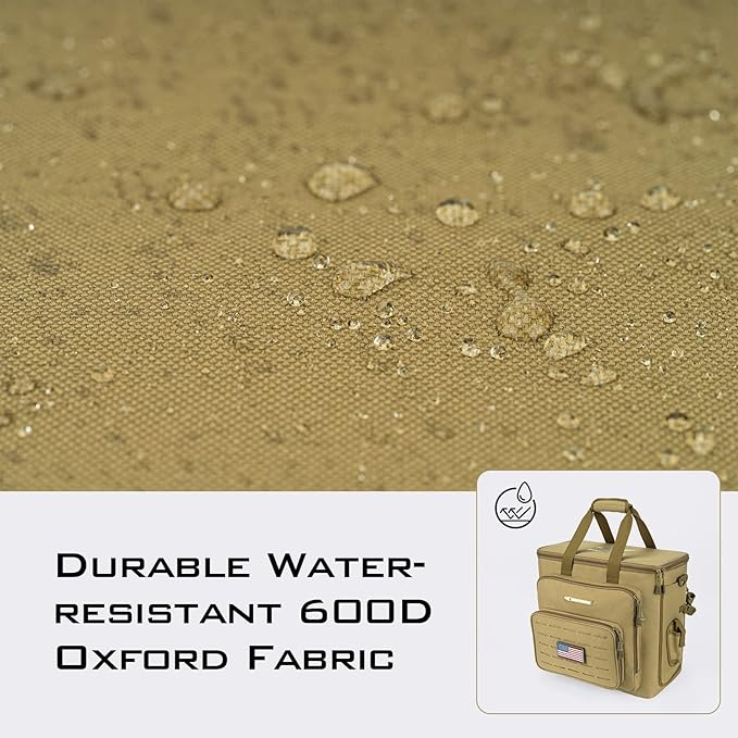 KastKing Karryall Fishing Tackle Bags with 4 * 3700 Tackle Trays, Fishing Bags for Saltwater or Freshwater Fishing - Fishing Gear Storage, Khaki