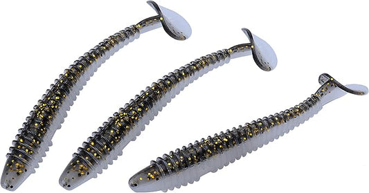RUNCL Swimbaits Paddle 10/20/30/40PCS, 5/4/3/2 Inchs Paddle Tail, Soft Lure for Trout Crappie Bass, Durable Plastic Bait Swimmer for Saltwater/Freshwater, Fishing Lover's Gift