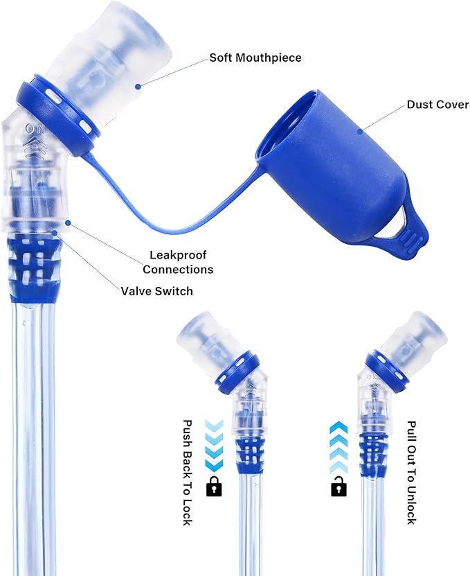 N NEVO RHINO Hydration Bladder 2L-3L,Water Reservoir for Hiking Backpack Leak Proof Water Storage Bladder,BPA-Free Water Pouch Hydration Pack for Camping Cycling Running