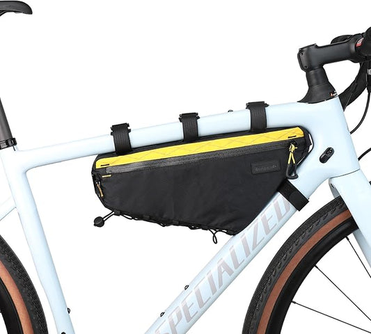 Bicycle Frame Bag Bike Triangle Bag Waterproof Bike Bag 2.9L with Dual Side Mesh Pockets for MTB Road Bike Cycling Commuting and Outdoor Adventures