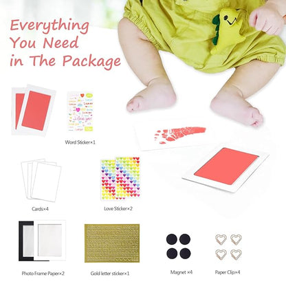 Inkless Baby Hand and Footprint Kit,Clean Touch Ink Pad for Baby Footprint Kit,No Mess Dog Paw Print Kit,DIY Footprint Ink for Baby Keepsake Gifts for Boys and Girls