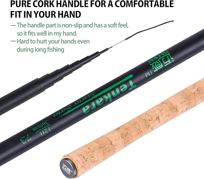 Goture//Telescopic Tenkara Fishing Rod Kit//Ultralight Travel Fishing Rod,Portable Collapsible Bass Crappie Rod, Carbon Fiber Inshore Stream Trout Pole 10 12 15 18 21 24 Free Tip Set(Top 3 Segment)
