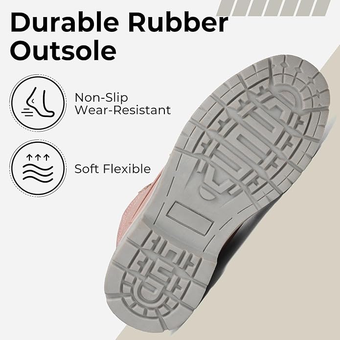 Mishansha Men's Waterproof Snow Boots, Insulated Warm Lined Winter Boot for Cold Weather, Non-Slip Outdoor Trekking Hiking Shoes Size 4-13.5