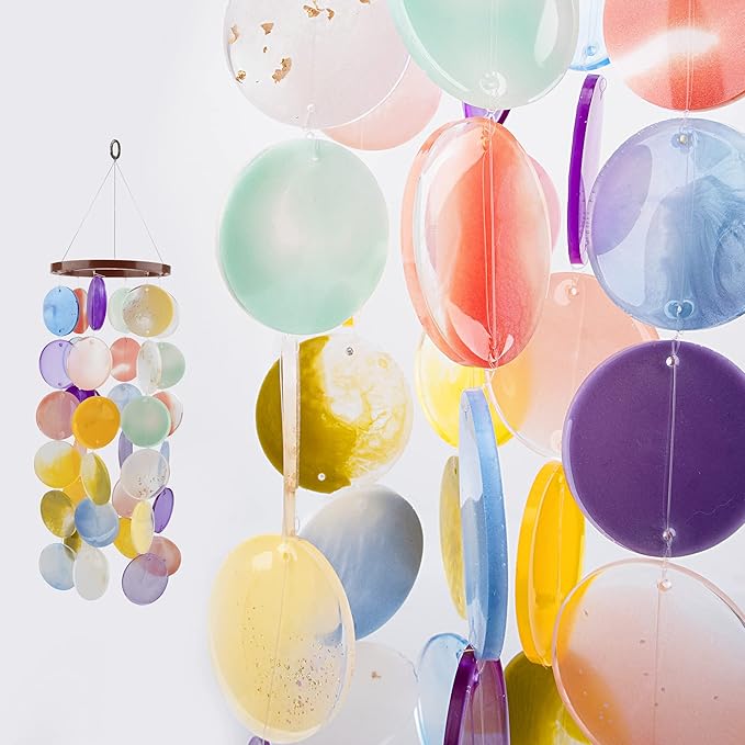 Temlum Silicone Resin Molds for Wind Chime, DIY Resin Wind Chime Molds Resin Casting Mold for Home Décor Resin Craft Supplies