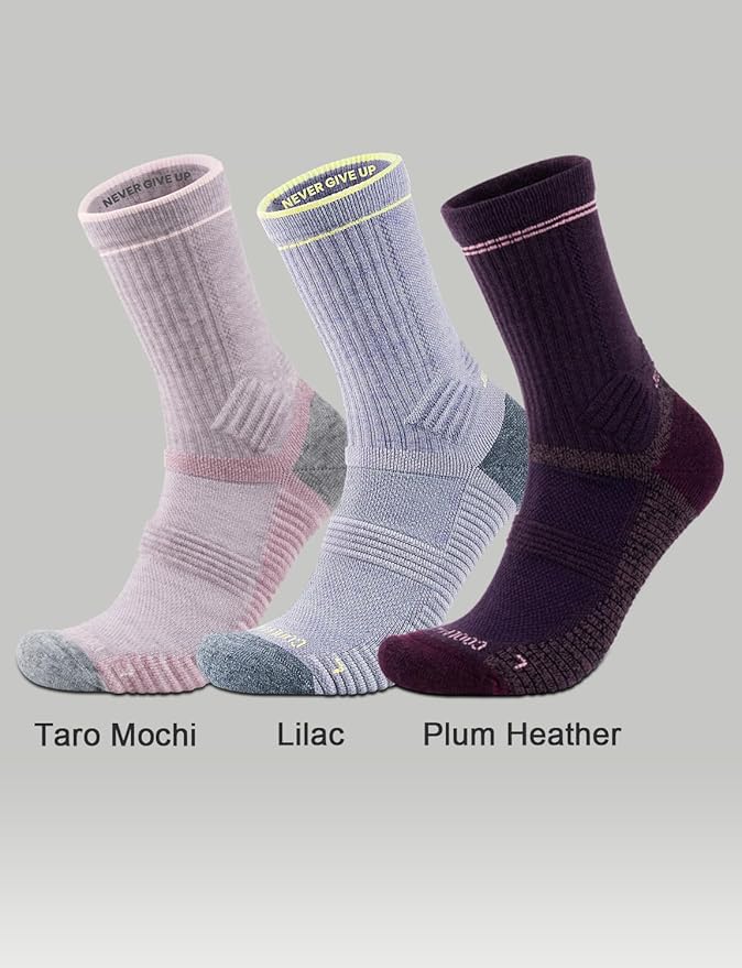 Merino Wool seamless Hiking Socks Moisture Wicking Anti-Blister Breathable Cushioned Compression Womens