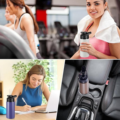 Foaincore 24 Pack Bulk Water Bottles 17 oz Aluminum Reusable Sports Bottles, Employee Appreciation Gifts for Team, Coworker, Staff, Office, Christian Charity Donation Supplies