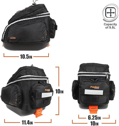 Ibera PakRak Touring Bicycle Seatpost/Disc/Non/Disc Rack and Quick Release Bag