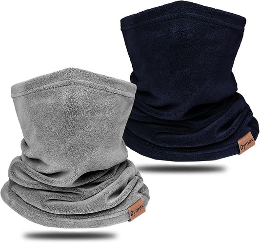 Neck Warmer Winter Neck Gaiter Face Mask Balaclavas for Women Men, Soft Fleece Face Cover Mask for Skiing Motorcycle-2 Pack