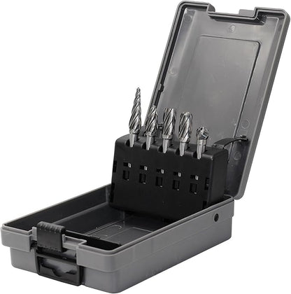 Carbide Burrs for Aluminum - 5pcs Aluma Cut Carbide Rotary Burr Files Set 1/4"(6.35mm) Shank for Die Grinder Drill,Metal Carving,Polishing,Engraving, Drilling