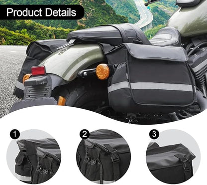 Colaxi Bike Pannier Double Pannier Cycling Side Bags Large Capacity Bike Bags for Rear Rack Bicycle Saddle Bag for Traveling, Black