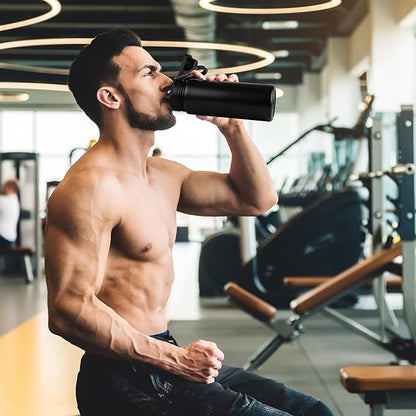 16 oz Insulated Water Bottle with Straw Lids, Stainless Steel Kids Water Bottles for School, Double Wall Vacuum Metal Water Bottle with Straw & Wide Mouth Lid, Black 8 Pack