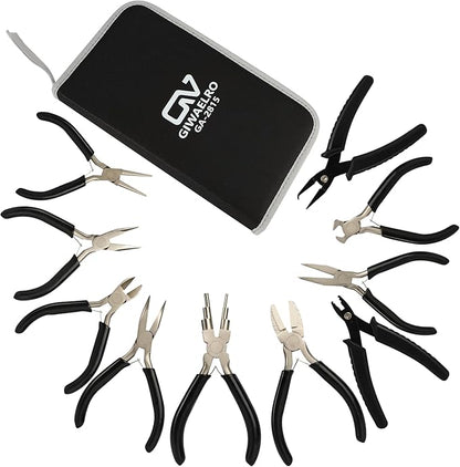 Jewelry Pliers Set, 10 PCS Professional Pliers for Jewelry Making, Repair and Wire Wrapping