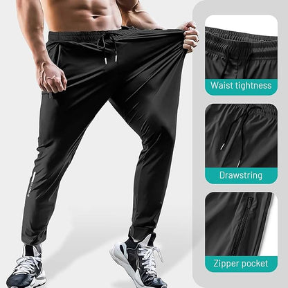 Men's Hiking Pants Quick-Dry Lightweight Sweatpants Outdoor Fishing Pants Water Resistant with Zipper Pockets