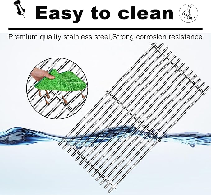 54801 Grill Grates Replacement for DCS Grill Parts 20” DCS 36, 48, 36ABQR,36BQ, 36BQR, 36DBQ, 48DBQAR, 48DBQR, 48EBQAR, 48EBQR, BGA36-BQARL, BGA36-BQARN, Stainless Steel BBQ Ceramic Rods Grids