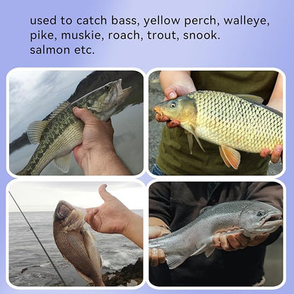 Fishing Lures with Spinner Baits Blades for Topwater, Swimbait for Trout and Bass Slow Sinking, 5pcs Fishing Hard Baits