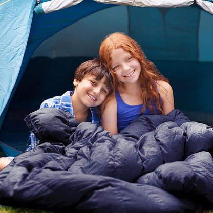 Camping Sleeping Bag 3 Seasons Warm & Cool Weather, Lightweight, Waterproof, Portable Backpacking for Adults & Kids - Camping Essentials Gear Accessories Hiking Travel