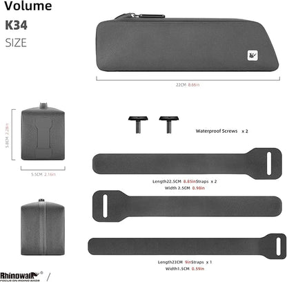 Rhinowalk Bike Top Tube Bag Bike Frame Bag Fully Waterproof and Stable Bicycle Frame Bag Bicycle Bag Professional Cycling Accessories for Mountain Road Bike