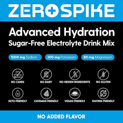 No Sugar Electrolytes Powder Packets | Keto & Fasting Salts Drink Mix | Supplements: The Key Hydration Nutrients Missing from Purified Water | Clean, Unflavored, Calorie Free | 30 Sticks