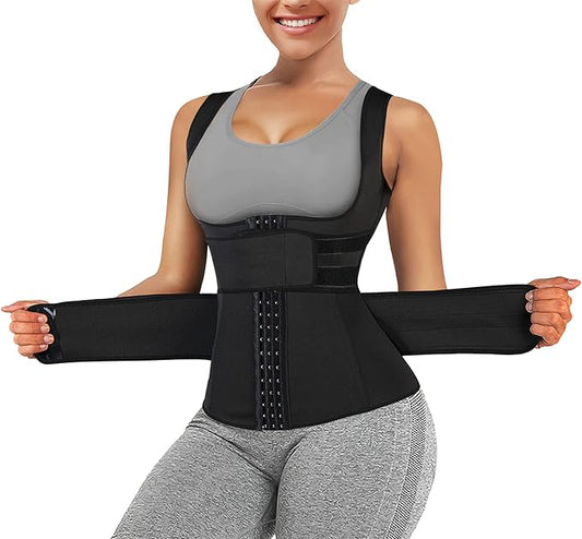 Eleady Waist Trainer Vest for Women Corset Trimmer Belt Slimming Body Shaper Tummy Control Cincher Workout Girdle