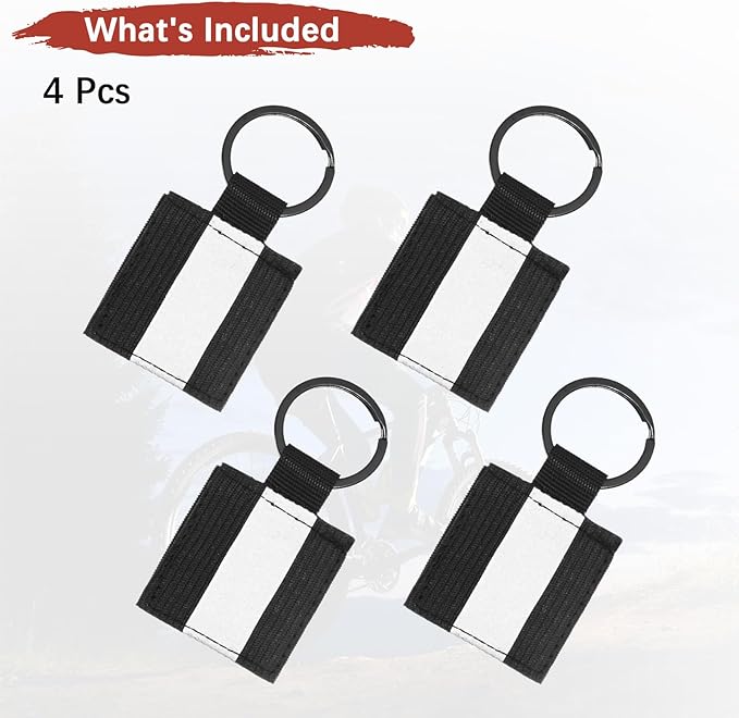 Safety Reflector Pendant, Fabric Reflective Safety Keychain Gear for Backpack & Running & Cycling