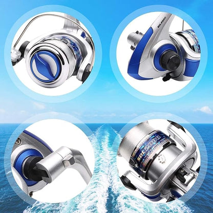 Mini Spinning Reel & Rod Combos with Telescopic Fishing Rod Reel Lures Fishing Line Set Fishing Combos for Kids/Beginners