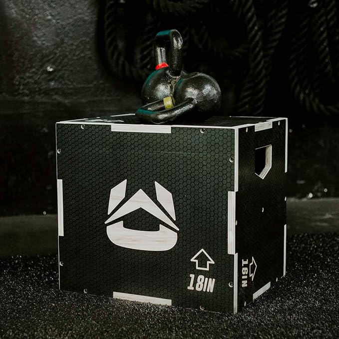 Ultra Fitness Gear Wooden Plyo Box, 31 Plyometric Jump Training Squat, Step Up, Jumps & More Workout Size S, M, L, XL