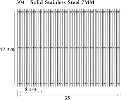 SF7241(4-Pack) 17 5/8" Stainless Steel Cooking Grid Grates Replacement for Kenmore 148.16656010, 148.23682310, 640-05057386-4, 90118. Master Forge SH3118B BG179A, BG179C Gas Grill
