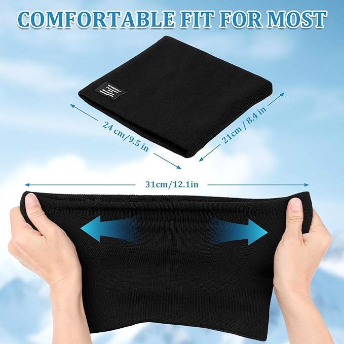 Winter Neck Gaiter Thermal Fleece-Lined Cold-Weather Scarf Wind-Block Face Cover Stretch Lightweight for Men Women