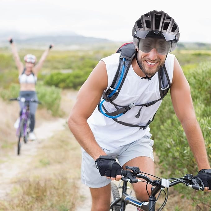 Shinmax Bike Helmet, CPSC/CPC Bike Helmet for Adult Men Women with Magnetic Goggles&Led Back Light Cycling Helmet Adjustable SM-T69