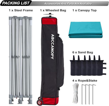 ABCCANOPY Commercial Pop Up Canopy Tent 10x20 Premium-Series, Turquoise