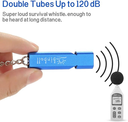 Emergency Whistles Lifeguard Safety Whistle with Lanyard and Keychain for Outdoor Camping Hiking Boating Backpacking Fishing Kayak Kids Rescue Signaling Loud Survival Whistle