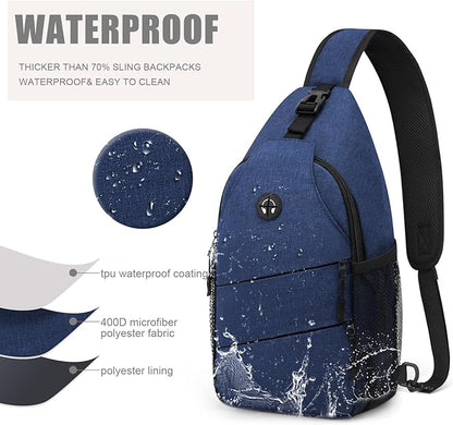 Crossbody Bags for Women Men Trendy Sling Bag Bakpack Casual Chest Bag with Convertible Shoulder Strap