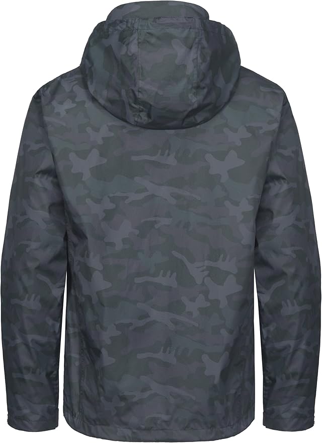 Little Donkey Andy Men's Waterproof Rain Jacket Outdoor Lightweight Rain Shell Coat for Hiking,Golf,Travel