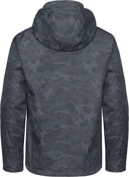 Little Donkey Andy Men's Waterproof Rain Jacket Outdoor Lightweight Rain Shell Coat for Hiking,Golf,Travel