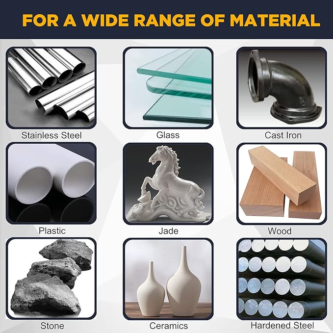 Carbide Burr Set, 8Pcs Double Cut Tungsten Carbide Rotary Burr set, 1/4 inch Shank Die Grinder Bits, Carbide Rotary File for Metal Wood Carving, Engraving, Polishing,Drilling