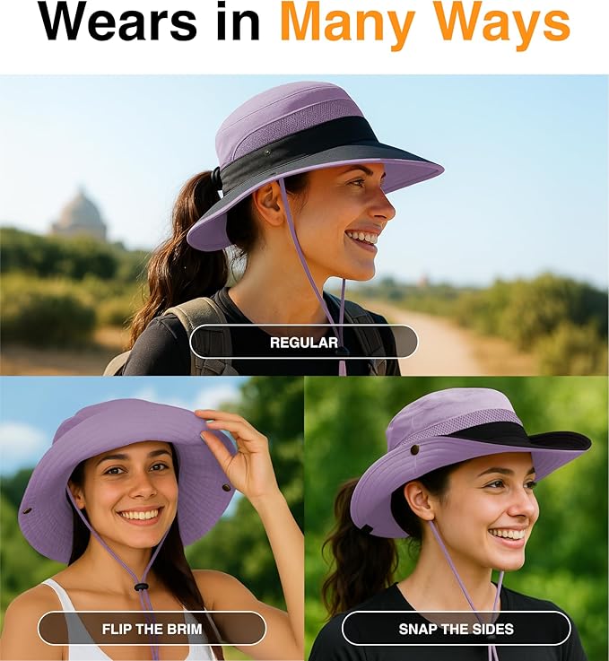 GearTOP Safari Hat for Men Sun Hats for Women UV Protection UPF 50+ Fishing, Gardening, Hiking Hat (22-23 1/2")