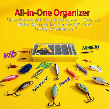 Deluxe Fishing Tackle Box, Waterproof 3600 & 3700 Terminal Tackle Trays, Organizer Includes 2 Type Dividers, Multi-purpose and All-in-one Tackle Storage (3600-3 all-in-one 2 pack)