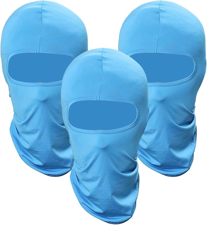 Pukavt 2 Pack 3 Hole Winter Knitted Mask, Full Face Cover Ski Mask Warm Balaclava for Skiing, Motorcycle, Snowboard