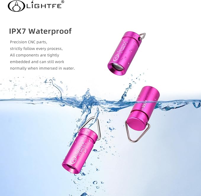 LIGHTFE UV Mini 01D Blacklight Flashlight 365nm Keychain lamp, Suitable for pet Urine Stains, Stains, Minerals, Fluorescent Agent Detection, and Currency Art Identification, etc