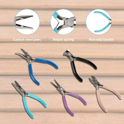 5 Piece Jewelry Pliers Set, Jewelry Making Tools for Jewelry