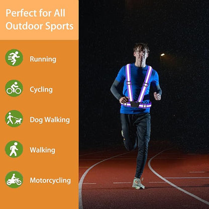 Reflective Safety Vest 2pcs - High Visibility Vest Adjustable Straps for Outdoor Jogging, Cycling,Walking,Workers