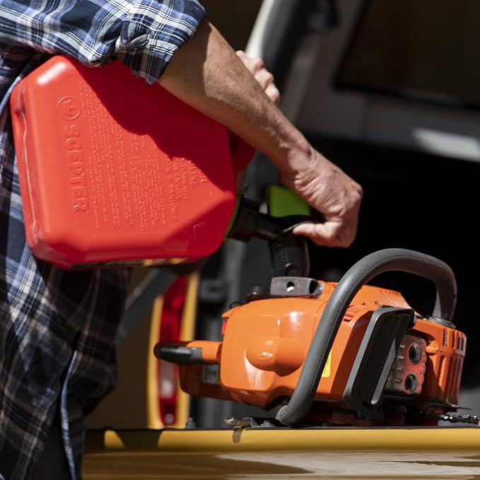 Scepter FR1G152 Fuel Container with Spill Proof Smart Control Spout with Bonus Spout Extender, Red Gas Can, 1 Gallon (Pack of 4)