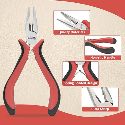 8 Packs Jewelry Pliers Set, Jewelry Making Tools with Needle Nose Pliers, Wire Cutters, Round Nose pliers, Bent Nose Plier