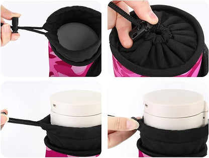 Nuovoware Water Bottle Carrier Bag,25oz/40oz/64oz Bottle Pouch Holder,Adjustable Shoulder Hand Strap 2 Pocket Sling Neoprene Sleeve Sports Accessories for Hiking Travelling Camping